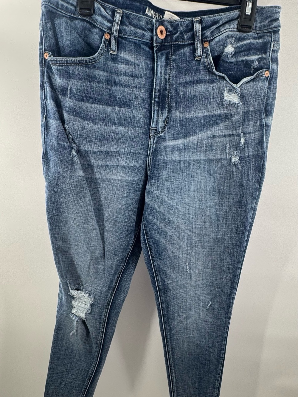 American Rag‎ Distressed Dark Blue Skinny Jeans